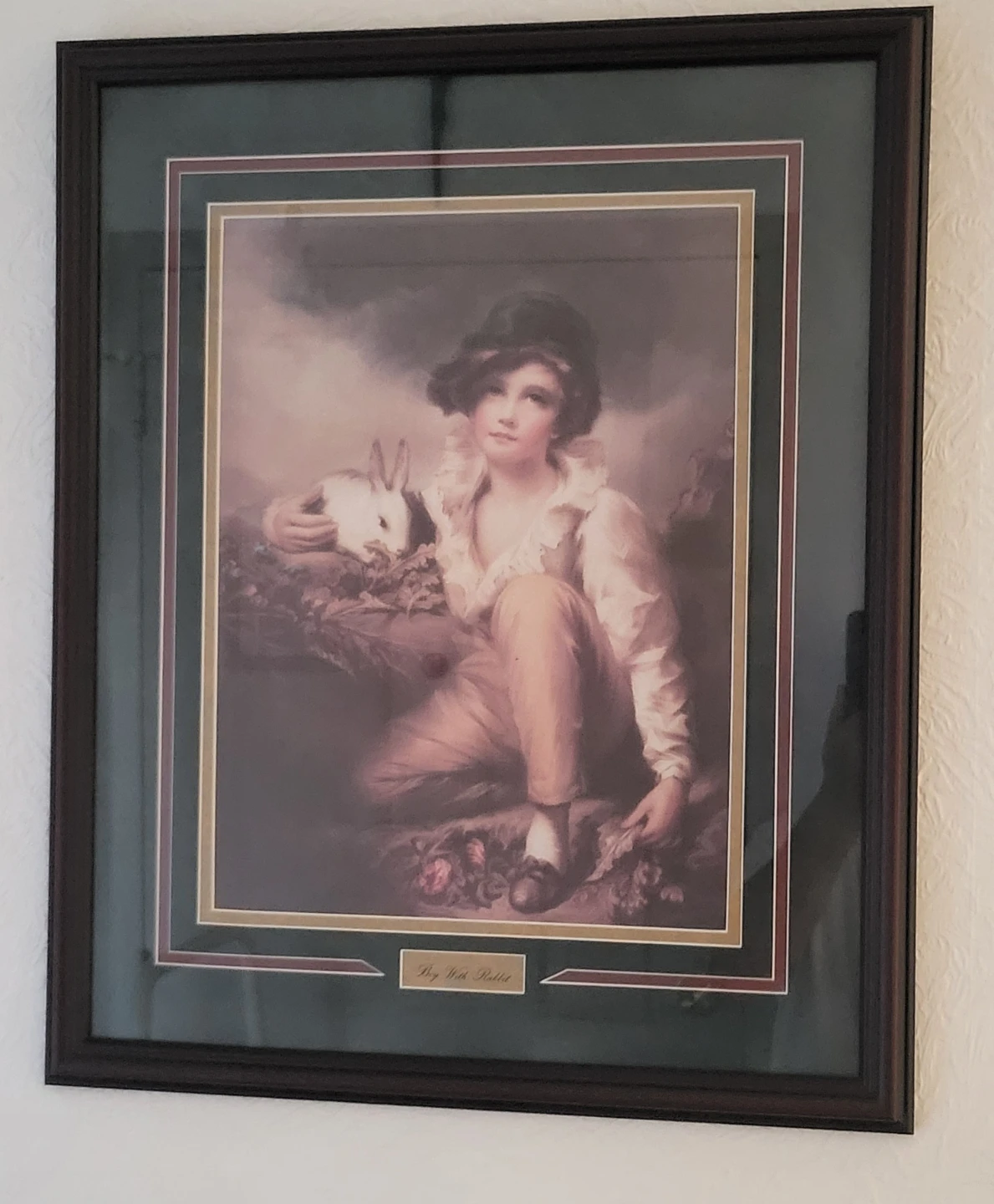 Custom Framed Art Print "Boy With Rabbit" - photo 2