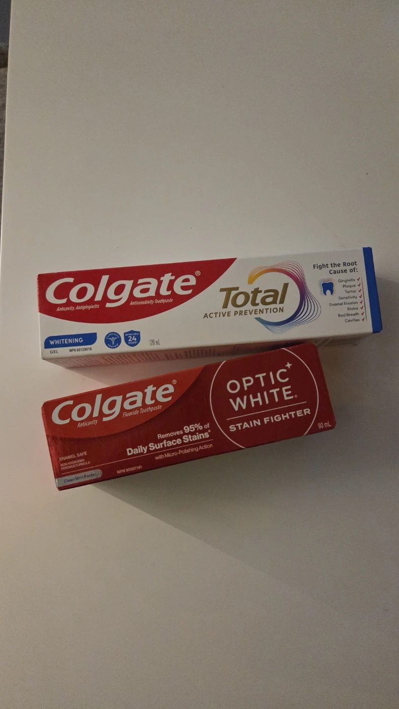 Colgate Total and Optic White Toothpaste Bundle