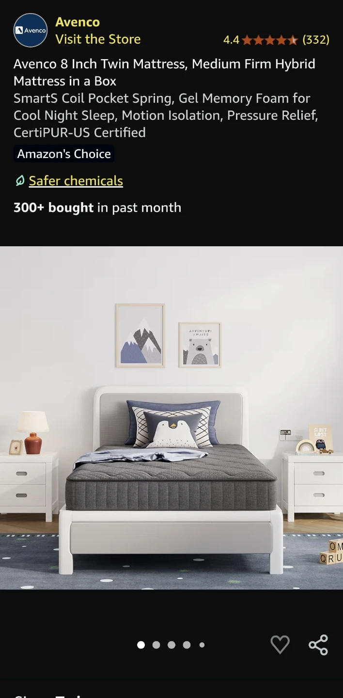 Avenco 8 Inch Twin Hybrid Mattress - photo 2