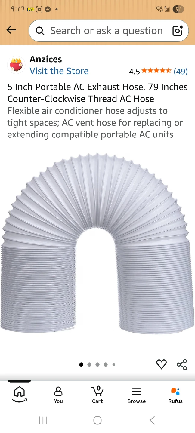 5 Inch Portable AC Exhaust Hose