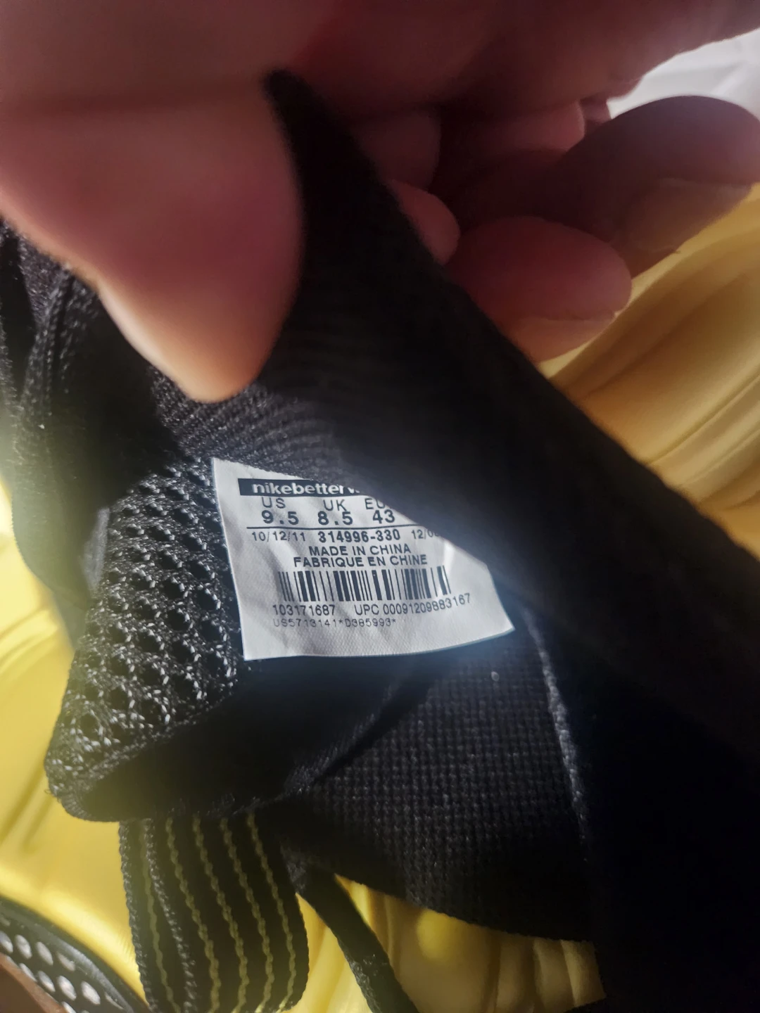 Nike Air Foamposite One Electrolime US 9.5 - photo 4