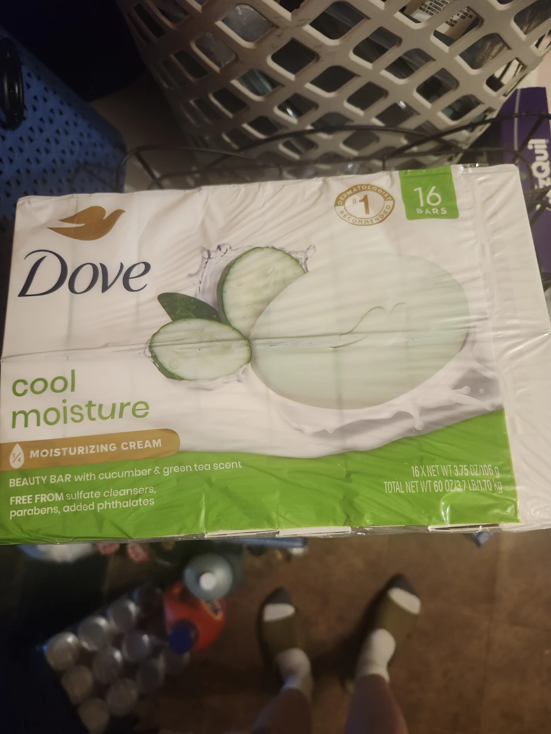 Dove Cool Moisture Beauty Bar with Cucumber 16 Bars
