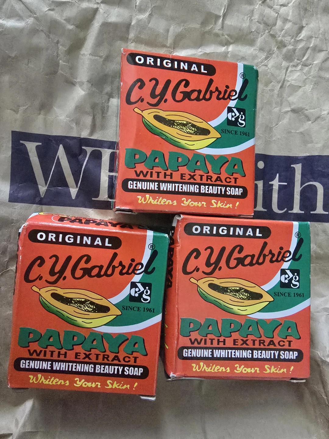 C.Y. Gabriel Papaya  Beauty Soap - 3 Pack
