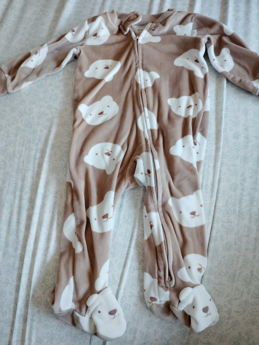 Carter's Bear Print Fleece Footed Pajamas