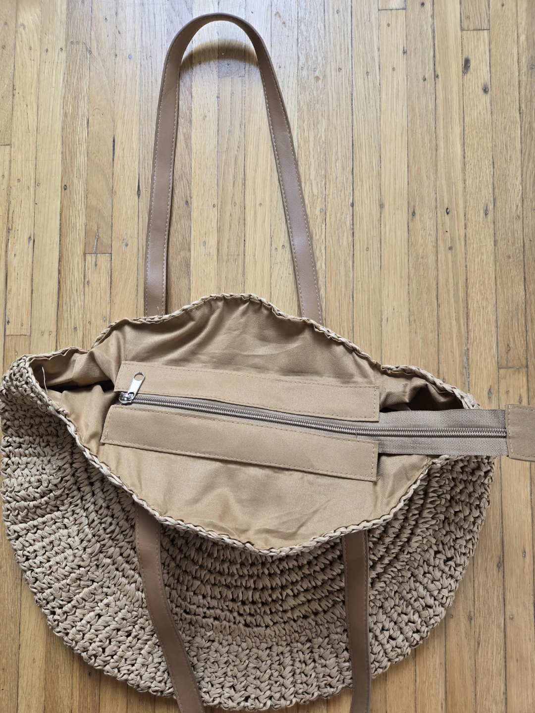 Round Straw Tote Bag - photo 2
