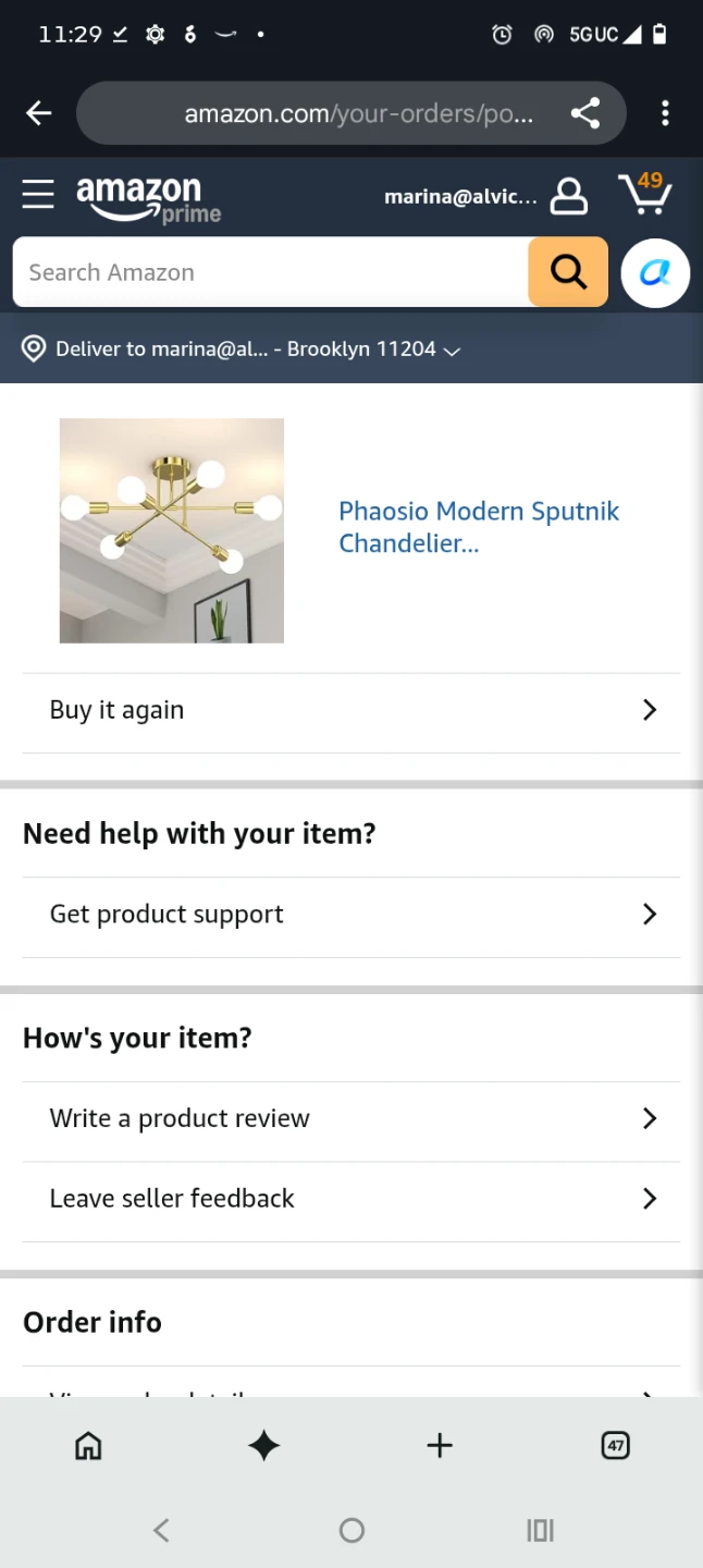 Phaosio Modern Sputnik Chandelier