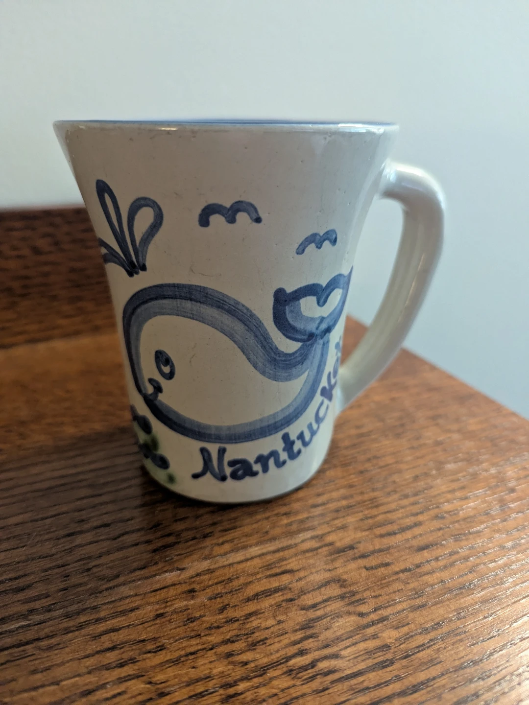 M.A. Hadley Nantucket Whale Pottery Mug