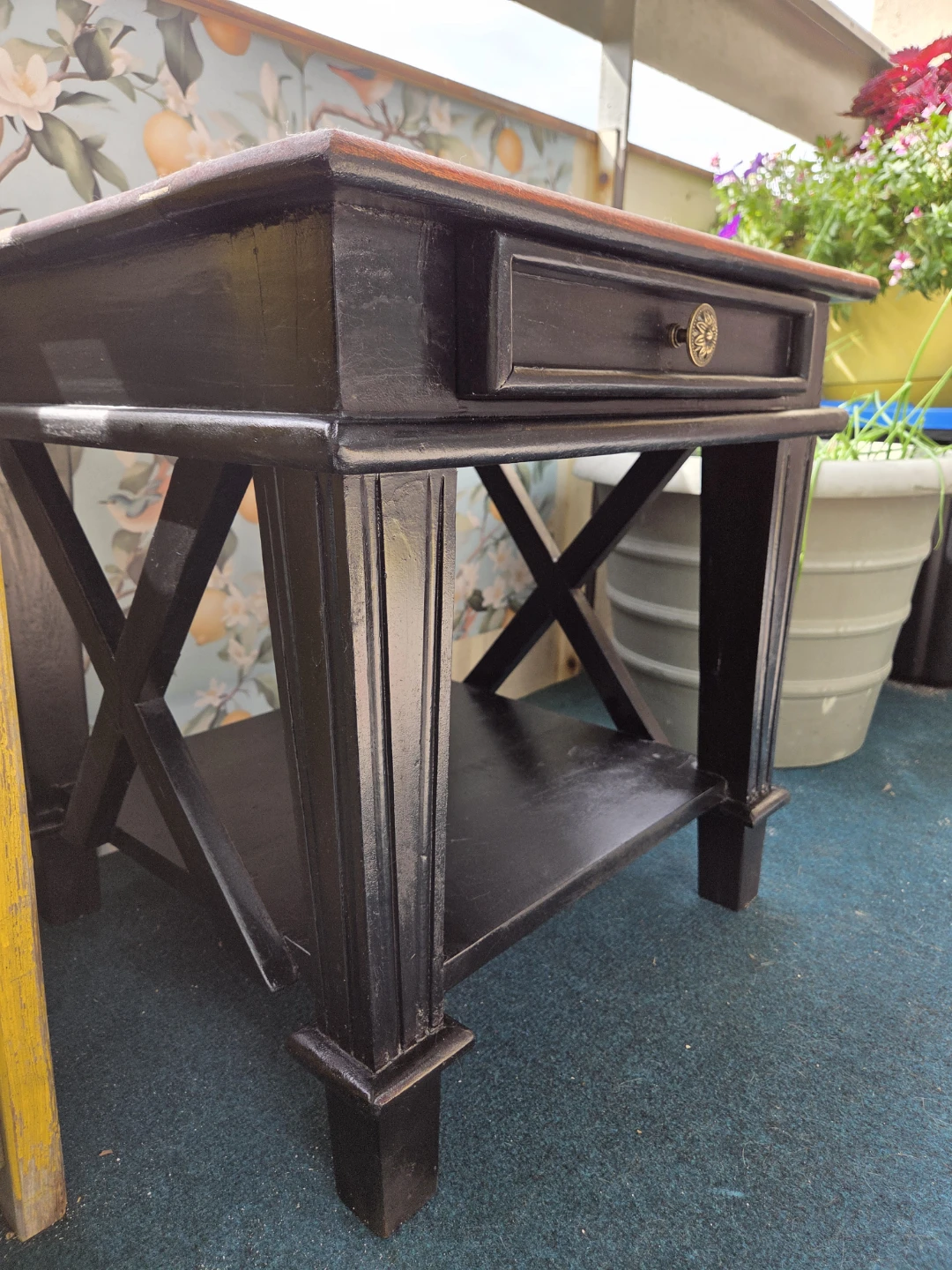 Wooden End Table with Drawer - photo 4
