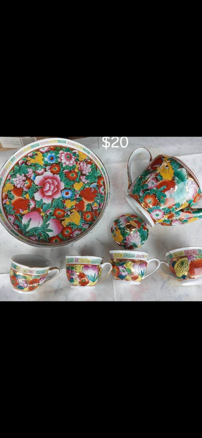 Floral Porcelain Tea Set