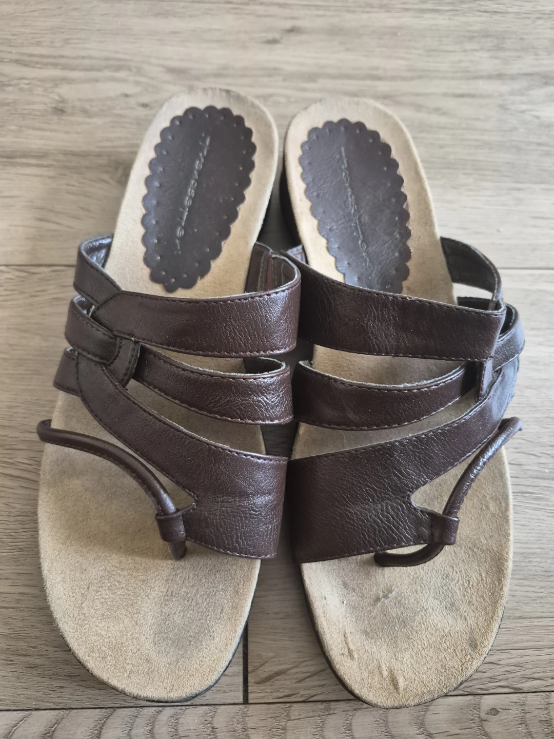 Size 9.5 Trendsetter Women's Brown Leather Sandals - photo 2