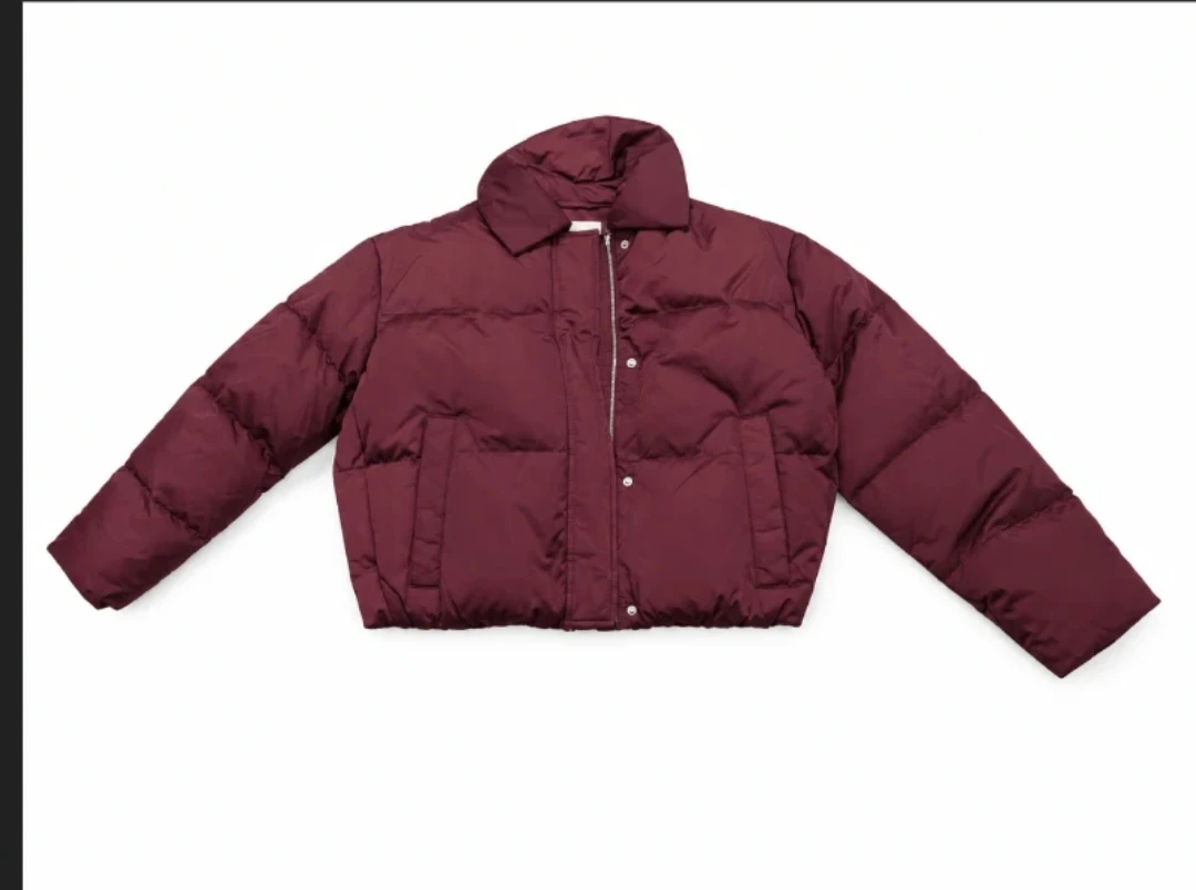 Abercrombie & Fitch Maroon Puffer Jacket