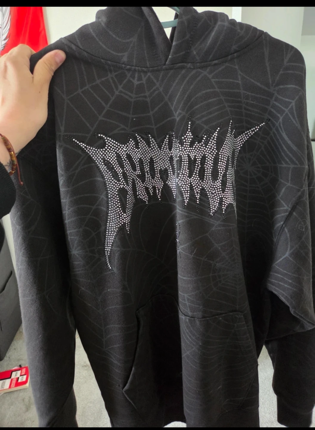 Primitive Hoodie with Rhinestone Logo