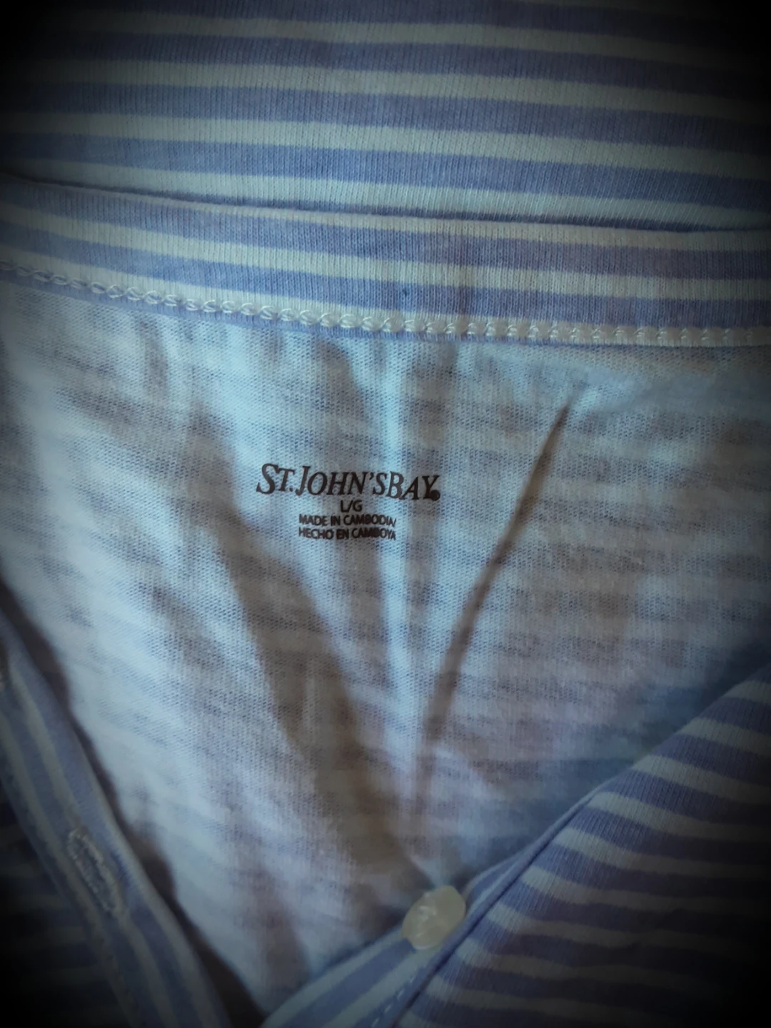 St. John's Bay Striped Long Sleeve Henley Shirt - photo 2