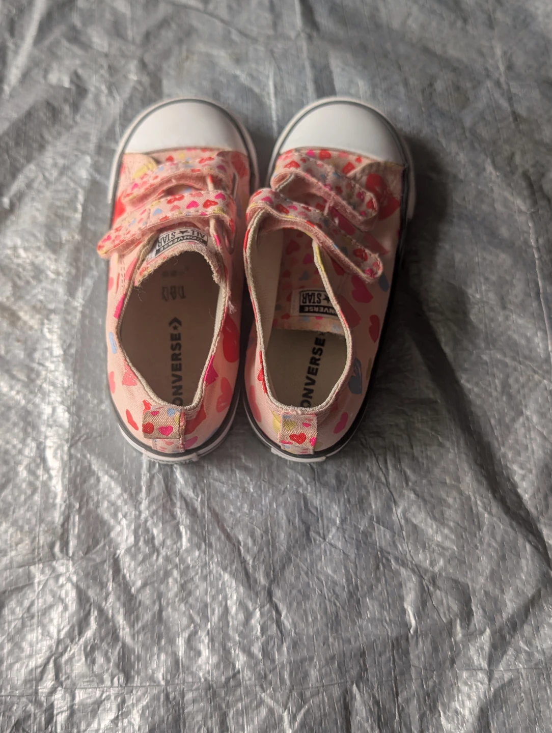 Converse Kids Shoes Pink Hearts Size 10 - photo 2