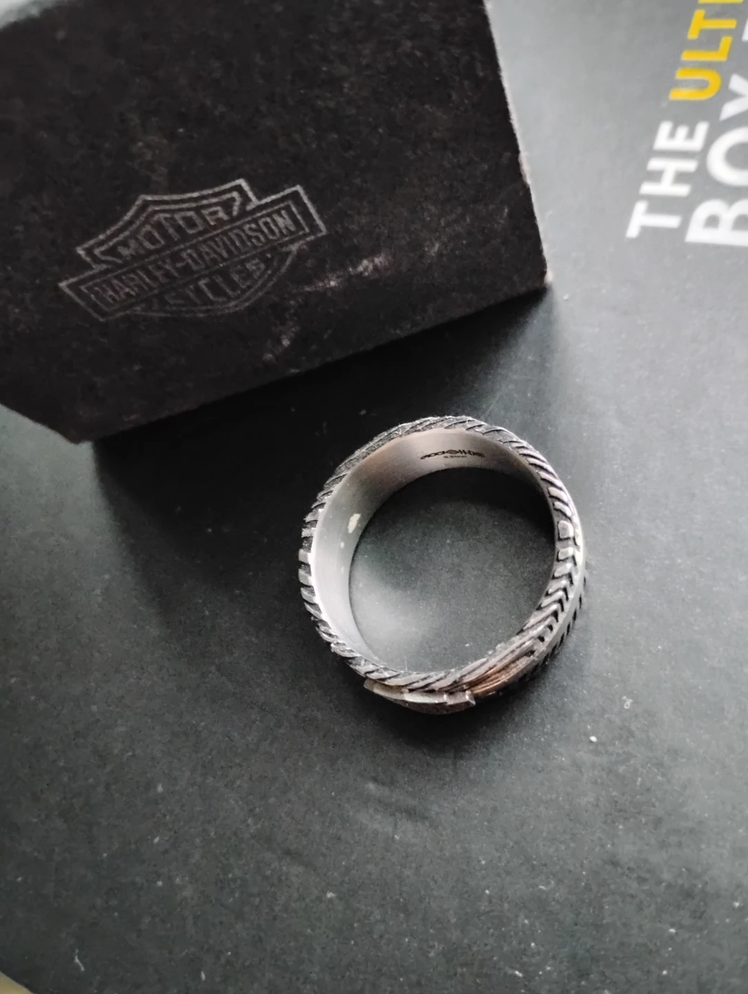 Harley Davidson driftwood ring - photo 3