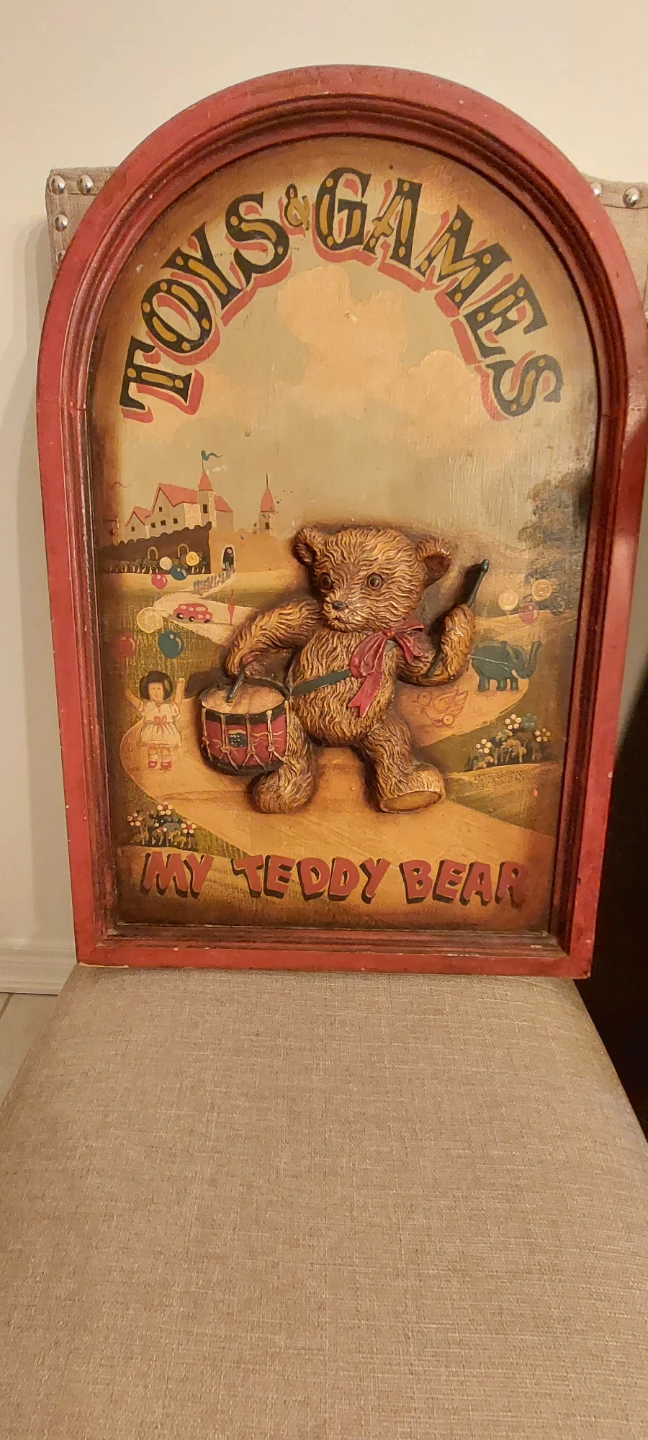 Antique My Teddy Bear Wall Plaque - photo 3