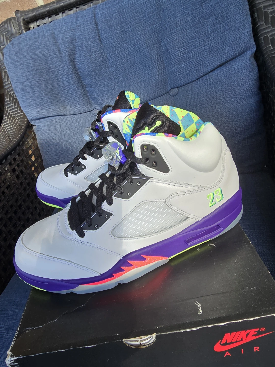 Air Jordan 5 Retro White/Court Purple Size 11 - photo 4