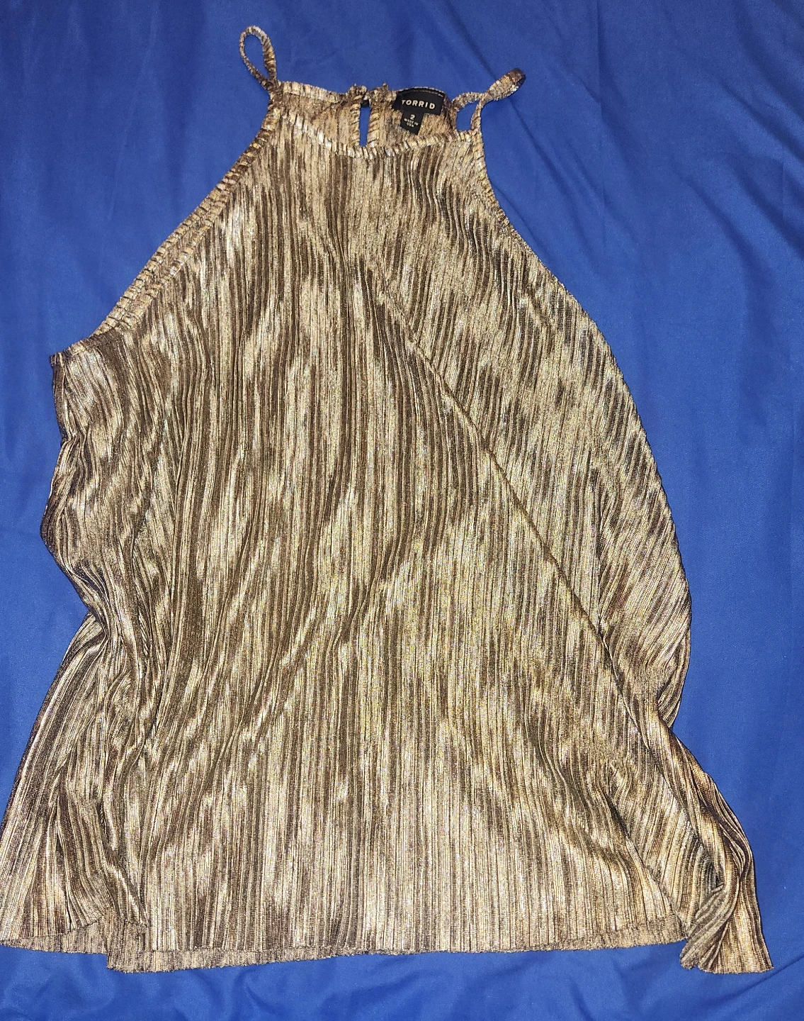 Torrid Metallic Siver Halter Top - photo 2
