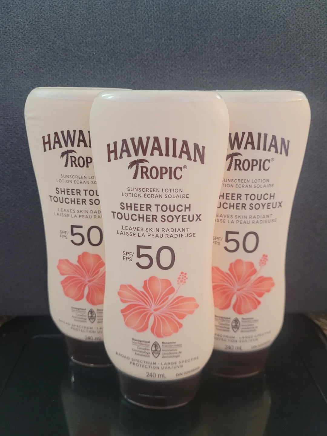 Hawaiian Tropic Sheer Touch SPF 50 Sunscreen Lotion - 3 x 240 mL