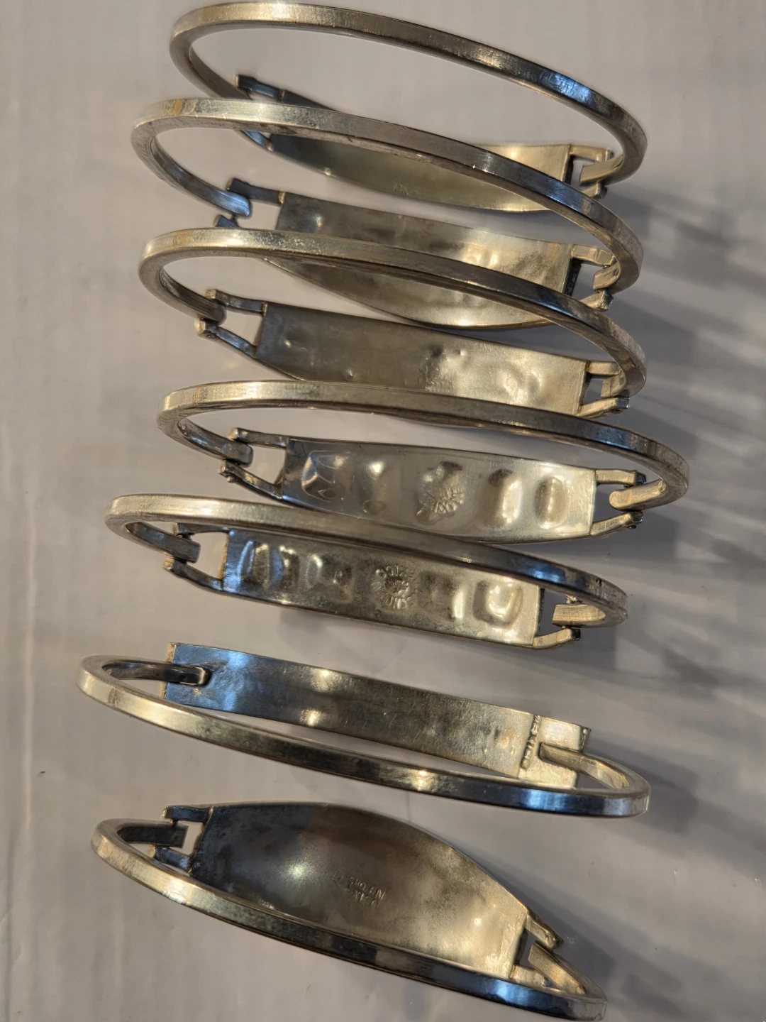 Set of 7  silver plated Inlaid Bracelets - photo 3