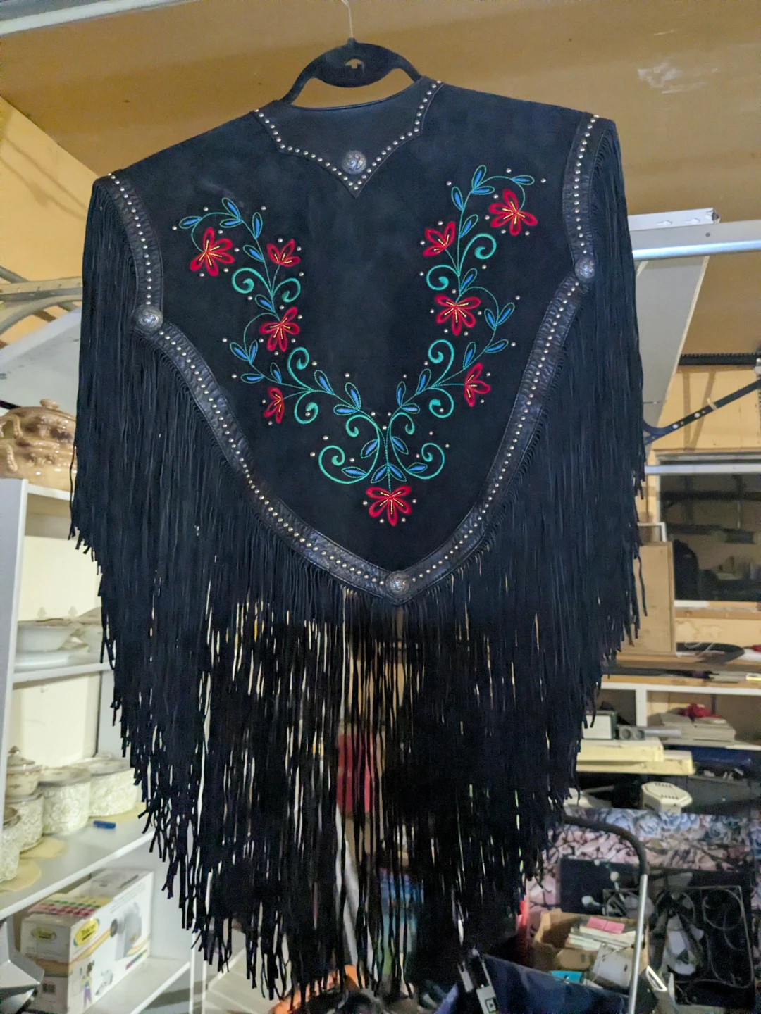 Fringe Suede Embroidery Vest - photo 2
