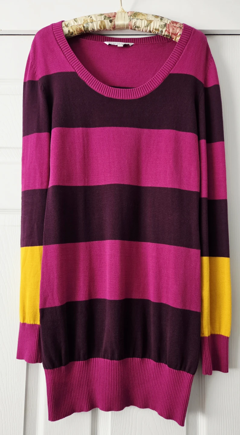 Powder Room Striped Long Sleeve Sweater