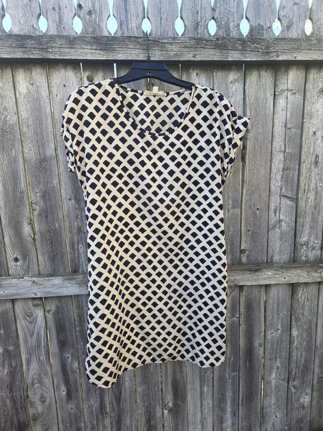 Pink Rose geometric print dress
