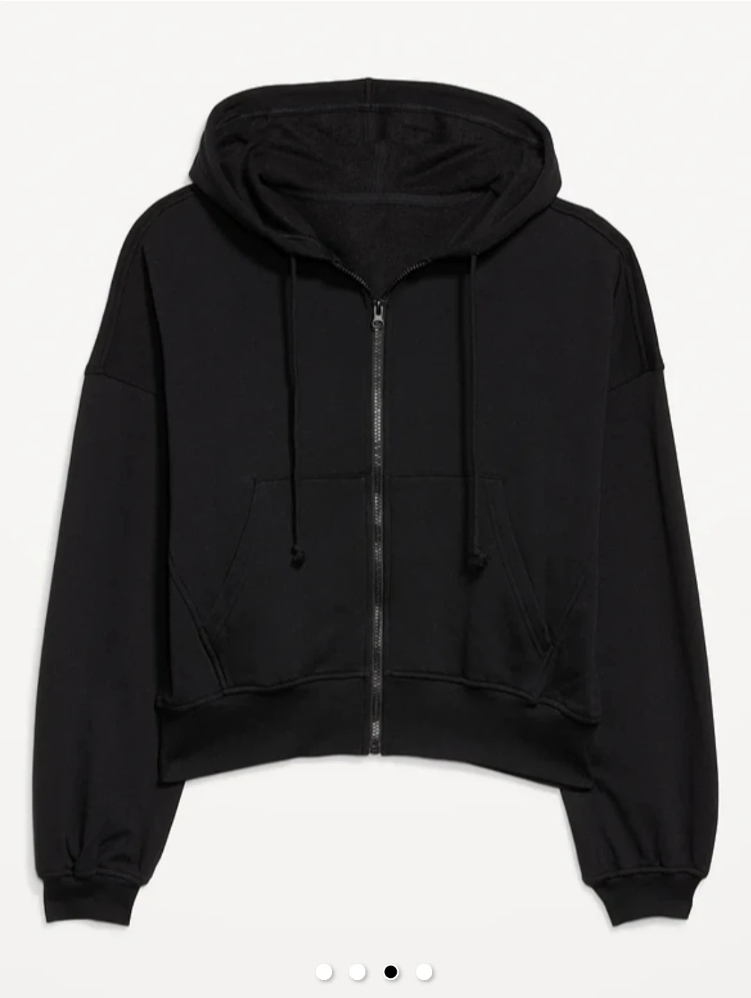 Woman Old Navy Black Zip-Up Hoodie size L