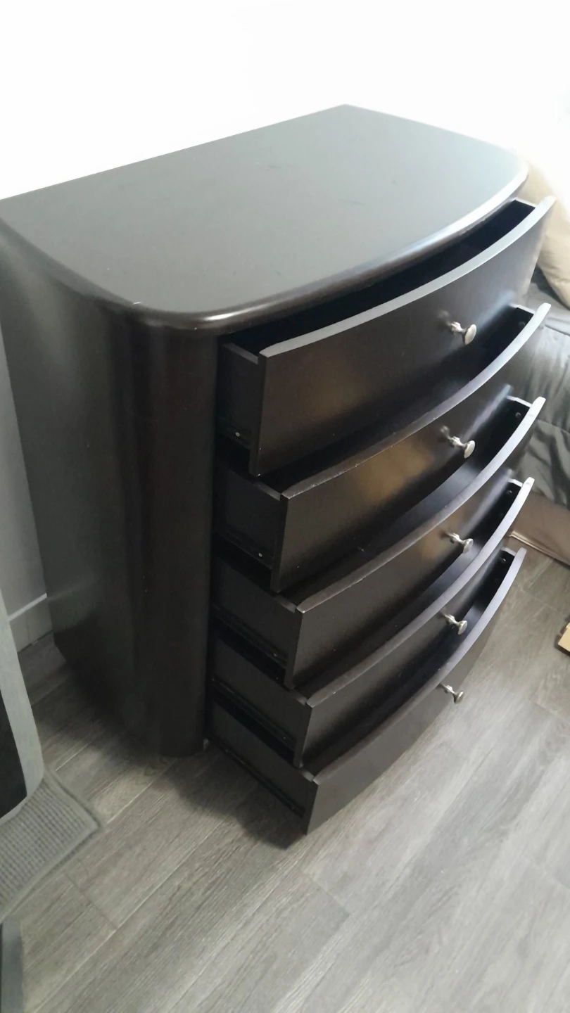 Dark Brown 5-Drawer Dresser - photo 4