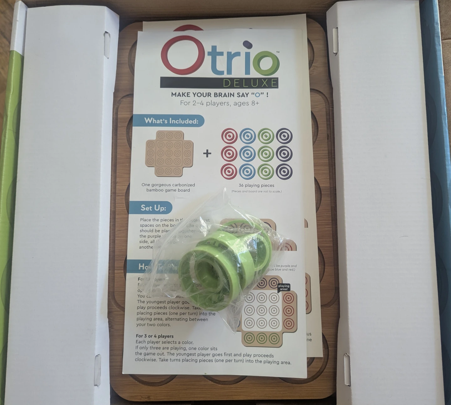 🧠 Otrio Deluxe Wooden Strategy Board Game (Ages 8+)