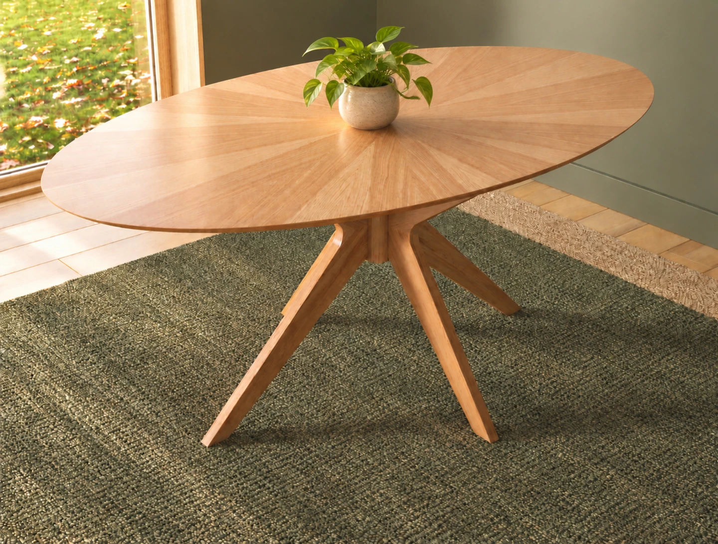 Modern Scandinavian Oval Dining Table