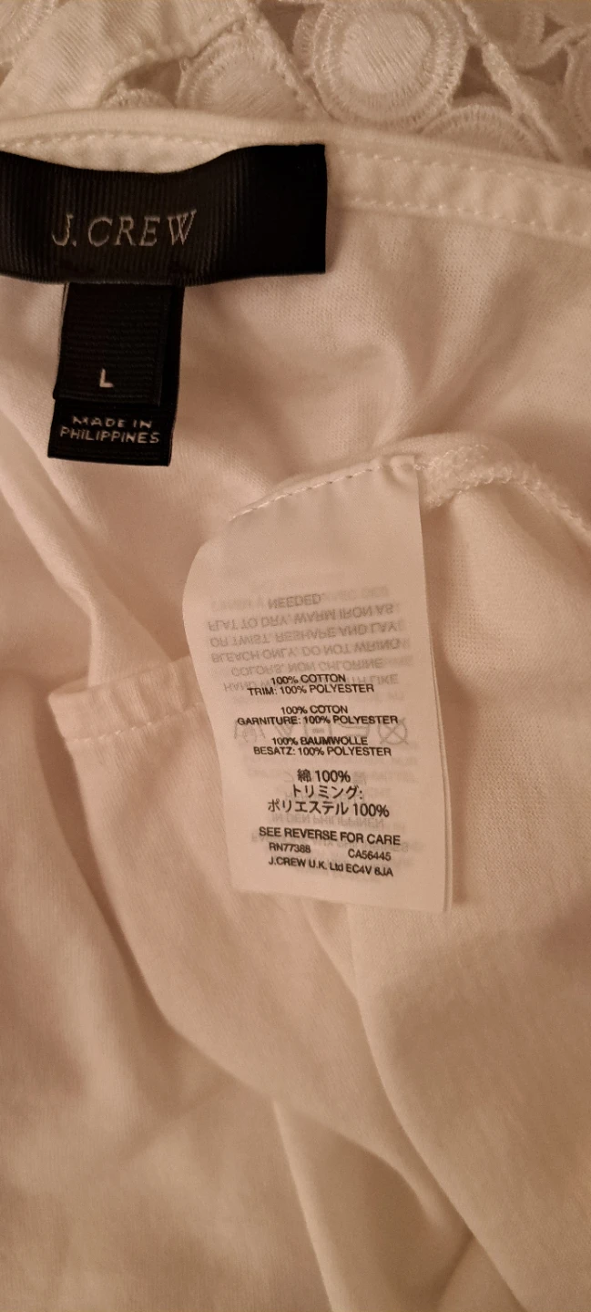 J.Crew White Lace Detail Top - photo 2
