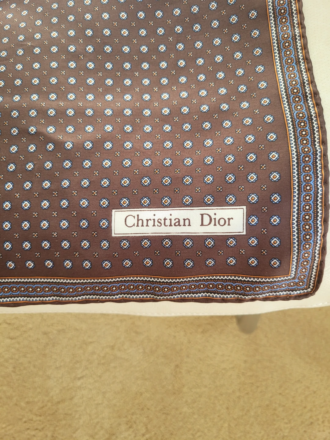 Vtg Christian Dior Pocket Square - photo 2