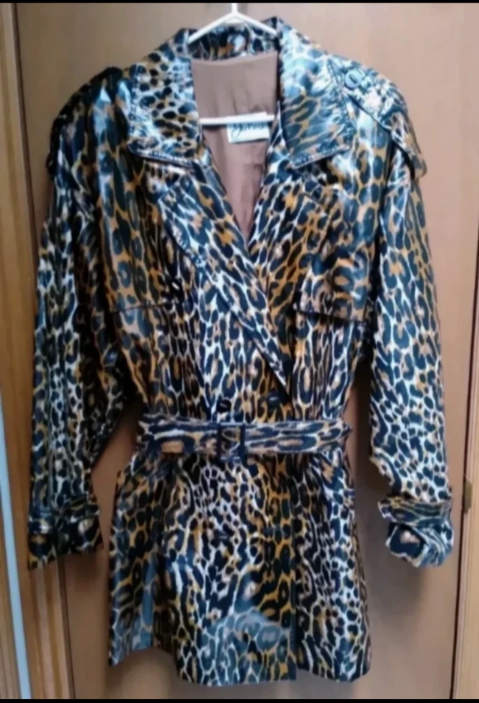 Leopard Print Woman's Raincoat