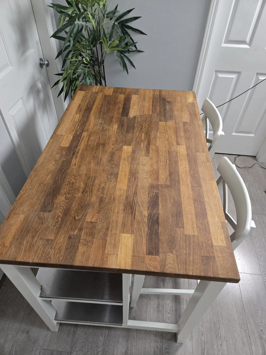 Stenstorp kitchen island butxher block w stools - photo 2