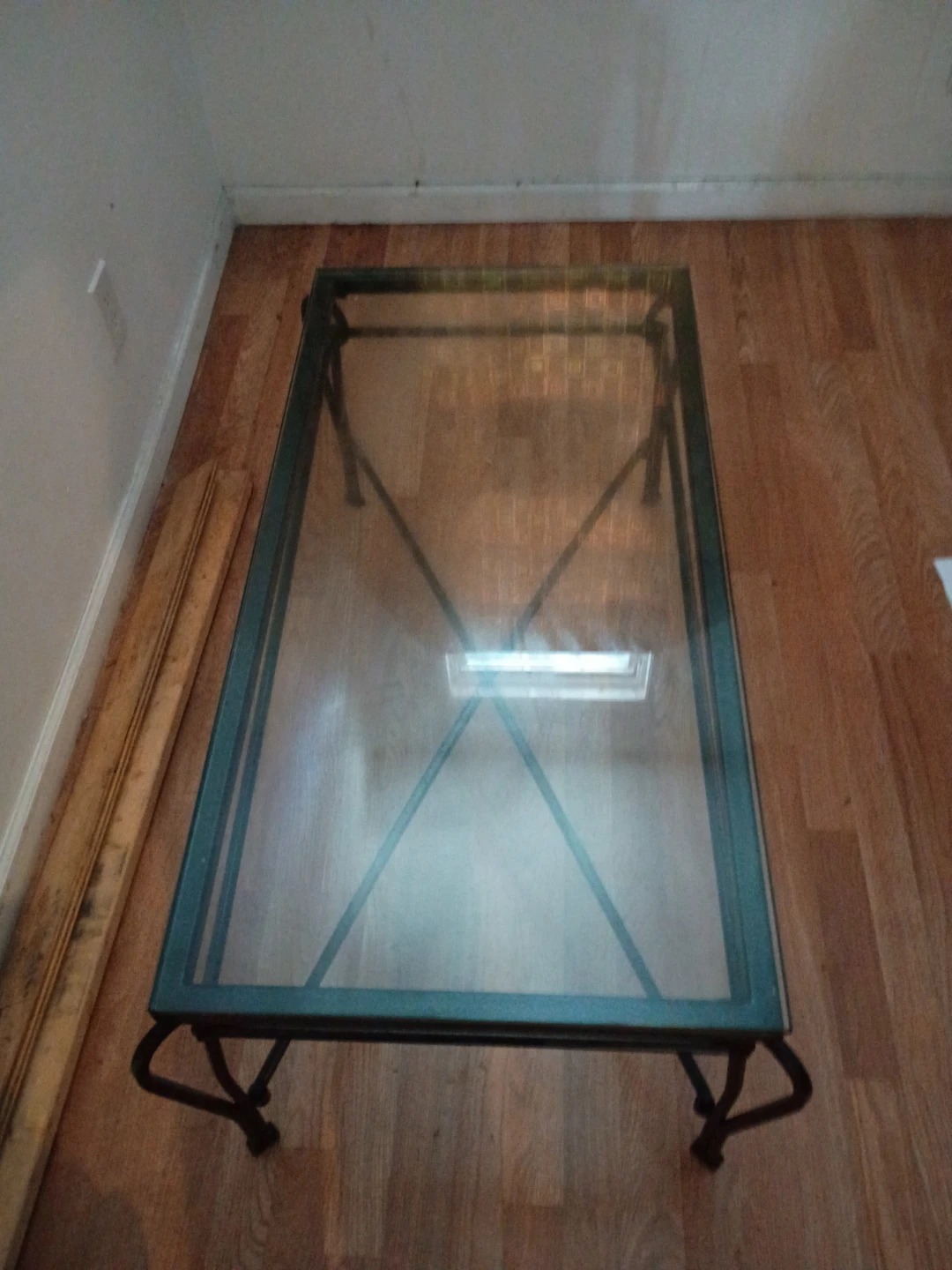Glass and Metal Coffee Table