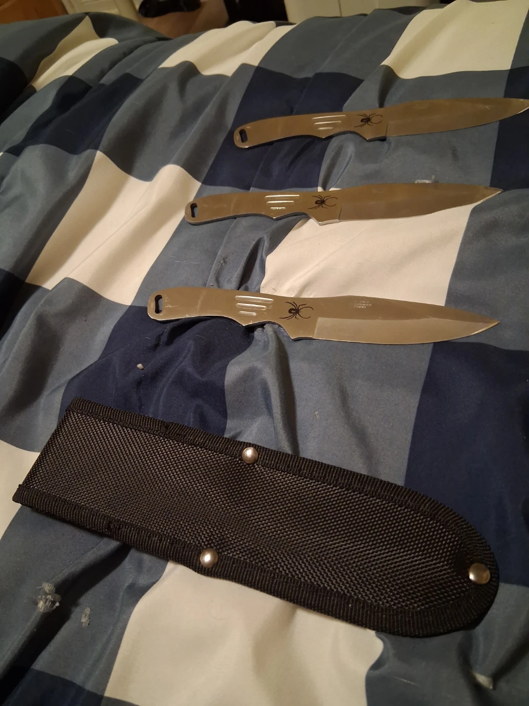 3 Throwing Knives with Sheath - photo 2
