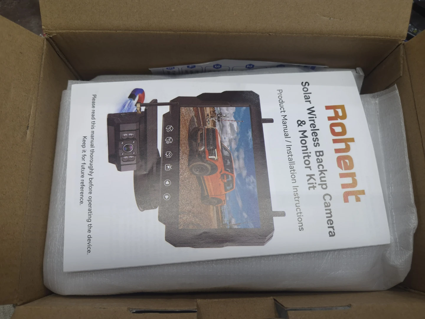 Rohent Solar Wireless Backup Camera and Monitor Kit - photo 5