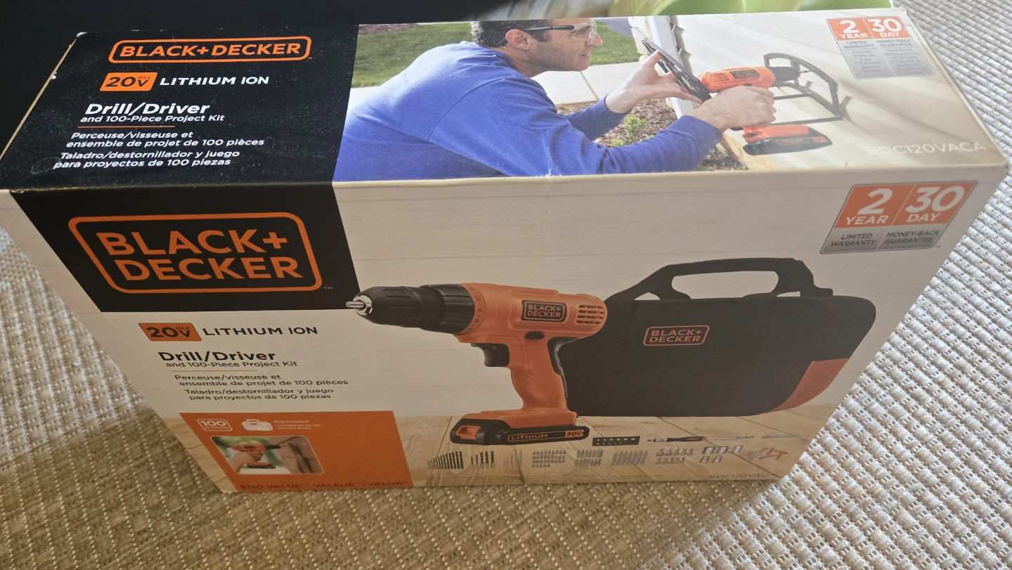 Black+Decker 20V Drill/Driver & 100-Piece Project Kit - photo 2