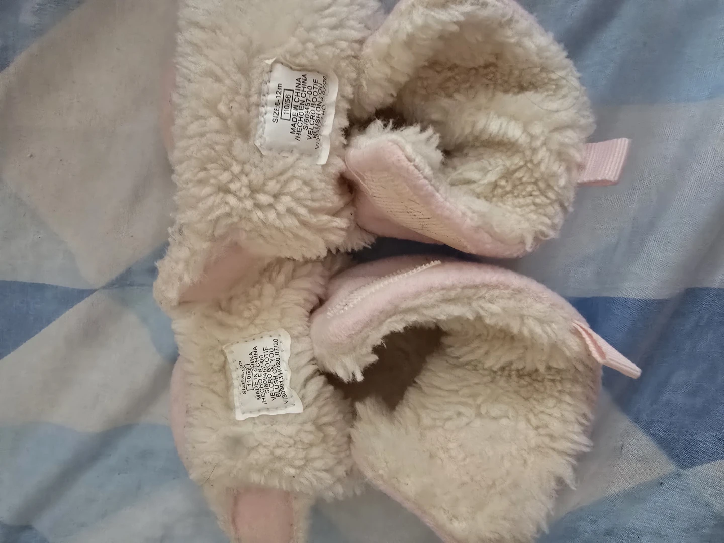 Baby Pink Fleece Booties with Sherpa Lining - photo 4