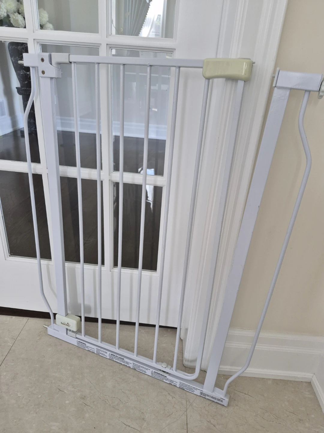 Summer Infant white metal safety gate