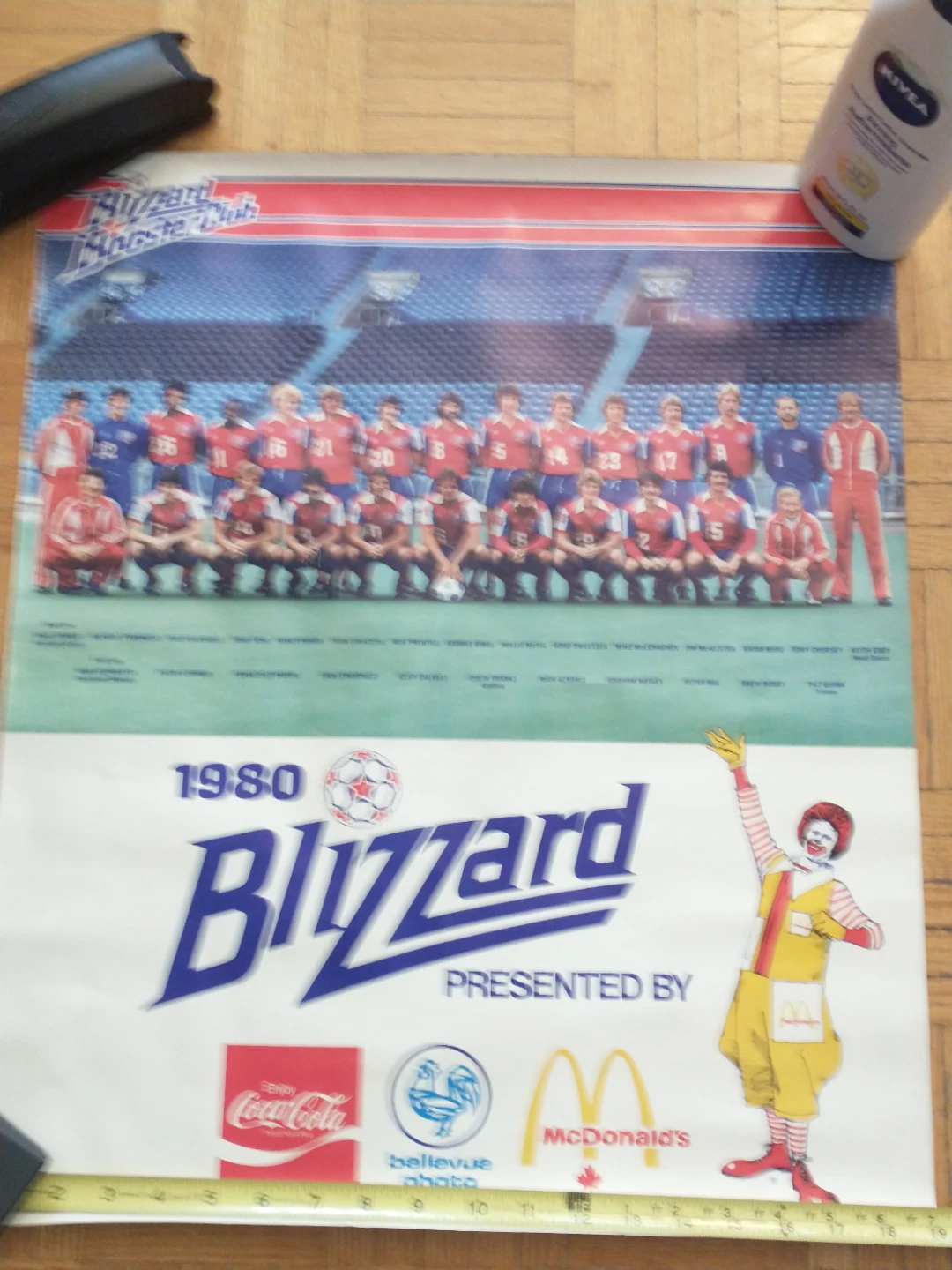Rare 1980 NASL Toronto Blizzard Booster Club Soccer Poster - photo 4