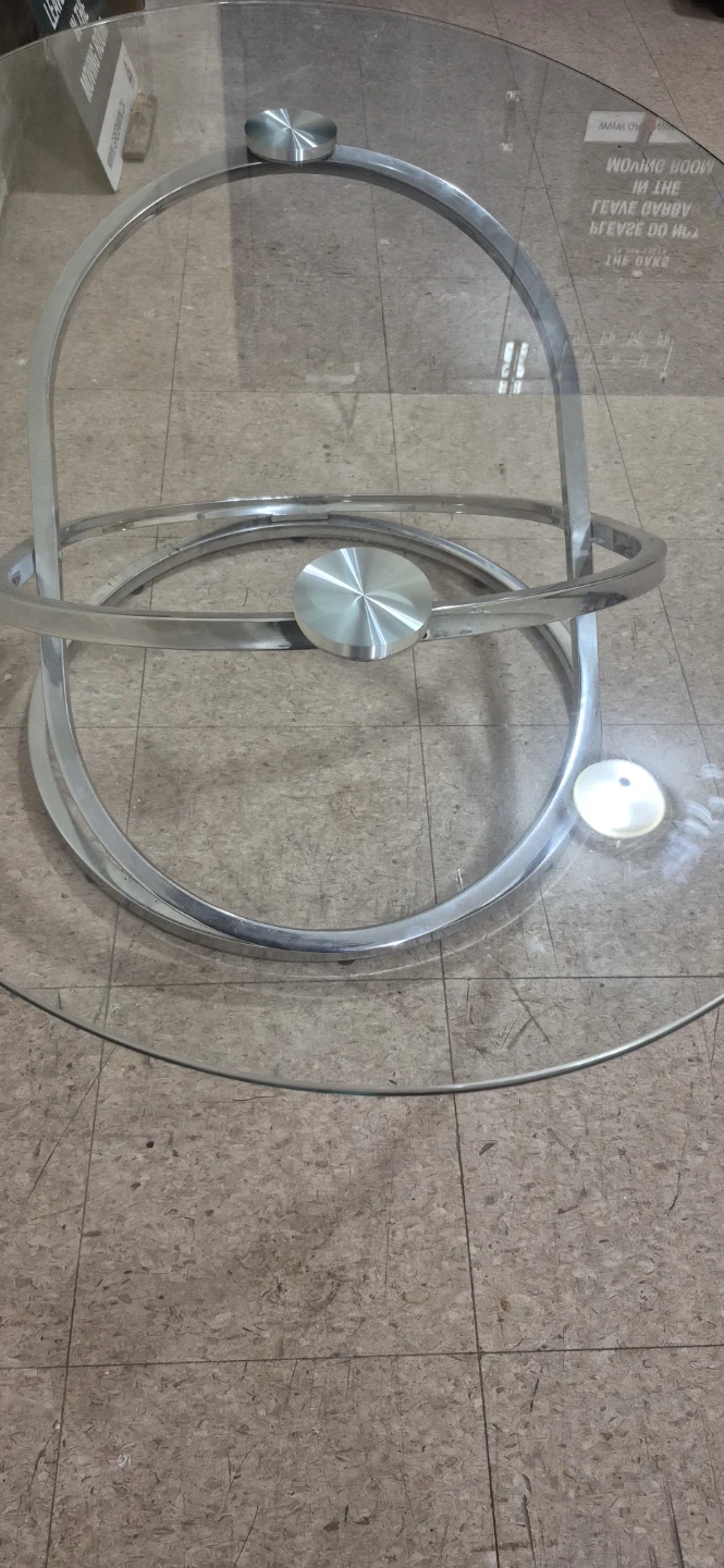 Modern Chrome and Glass Coffee Table