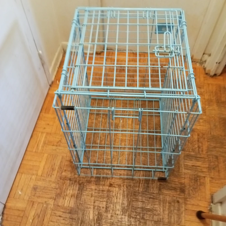Light blue metal pet crate - photo 5