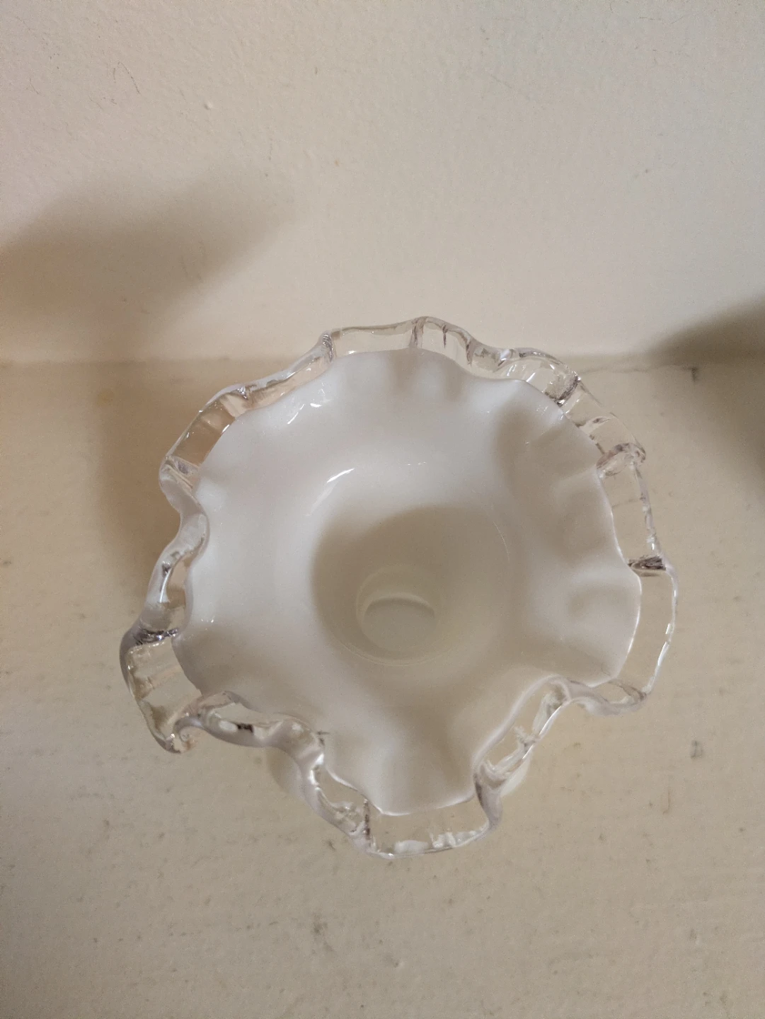 Antique Fenton Milk Glass Melon Vase - photo 3