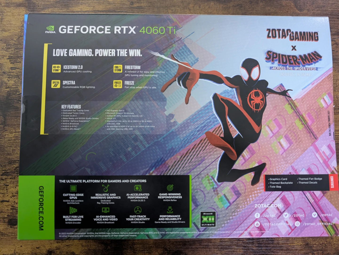 Zotac Gaming Spider-Man Spider-Verse GeForce RTX 4060 Ti - photo 2