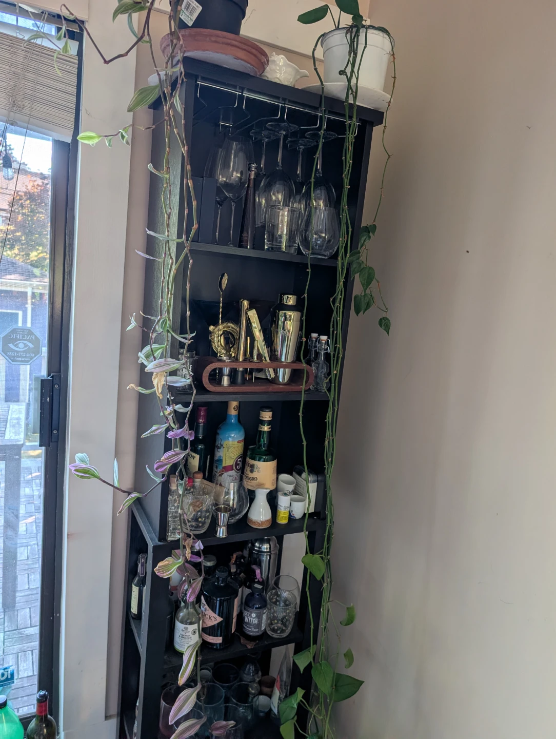 Wooden Liquor cabinet with wine rack - photo 3