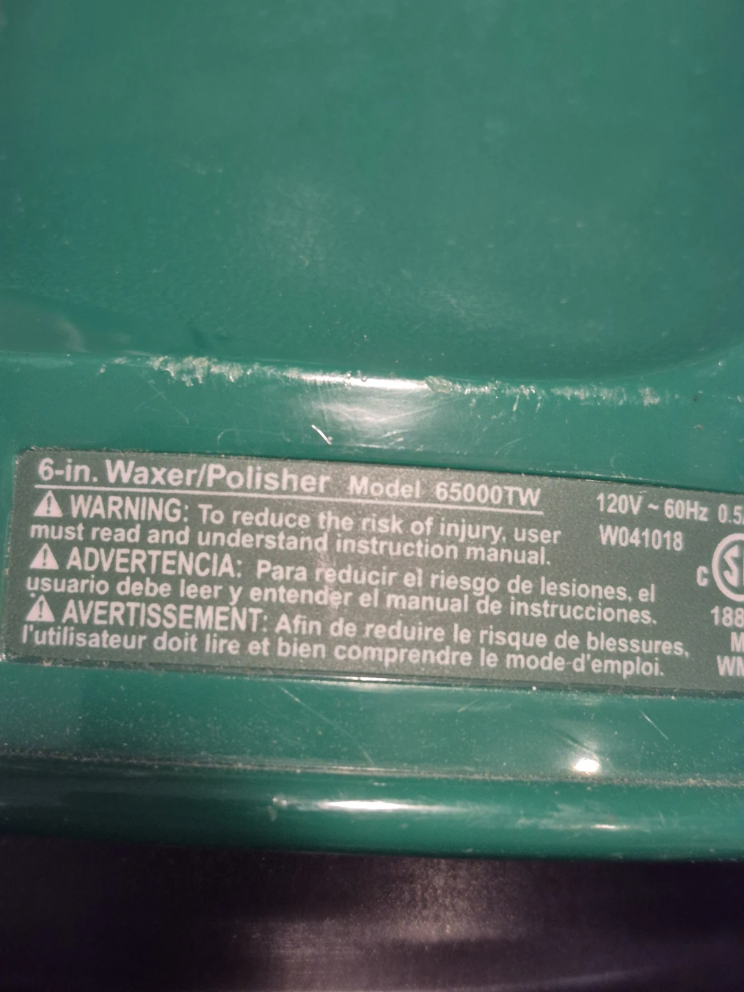 Turtle Wax 6-in. Waxer/Polisher Model 65000TW - photo 3