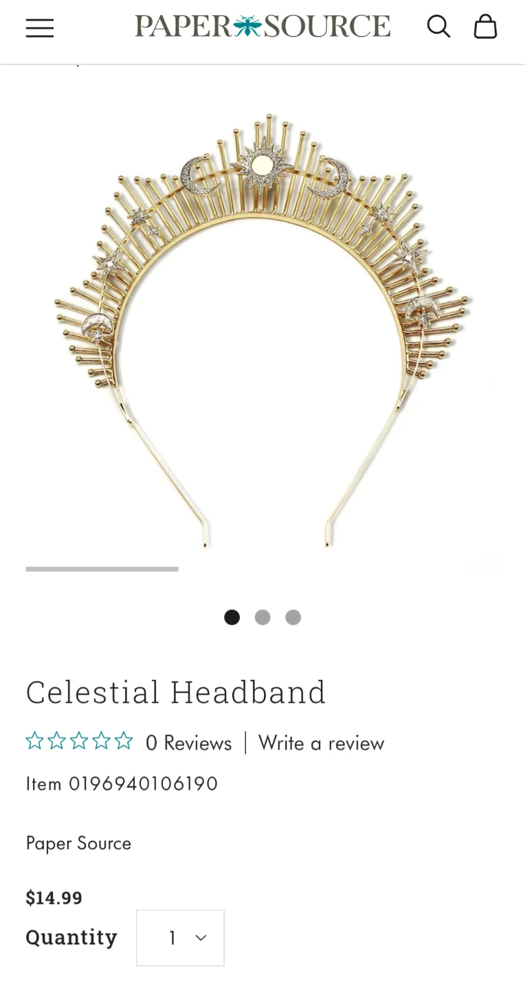 Paper Source Celestial Headband - photo 3