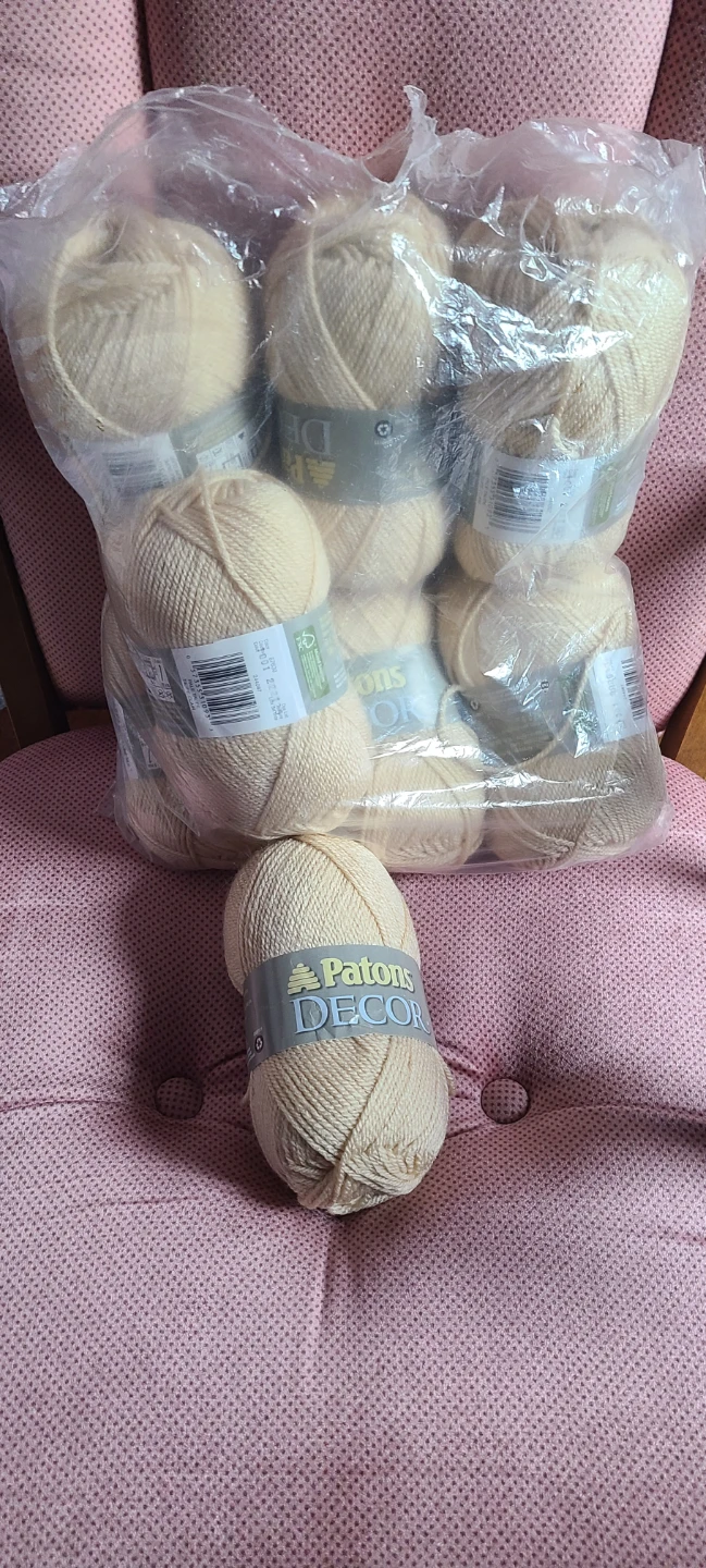 Patons Decor Yarn, Pale Taupe, 8 Skeins